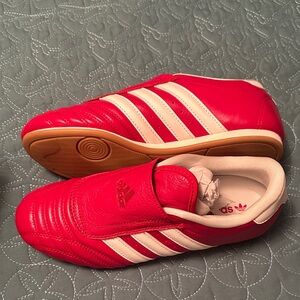 adidas Taekwondo Red and White Slip-On Sneakers-BNIB